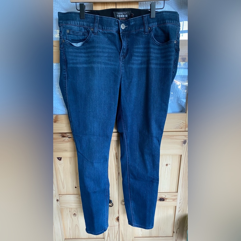 Torrid Dark Blue Skinny Jeans